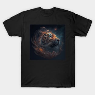 Tiger in Space with unique Design T-Shirt